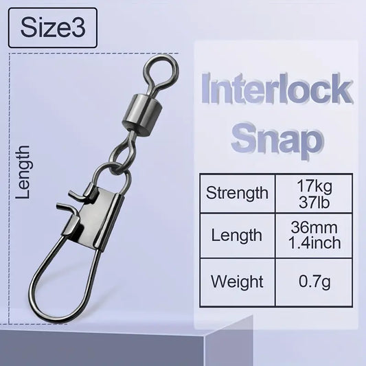 37lb snap swivel X10
