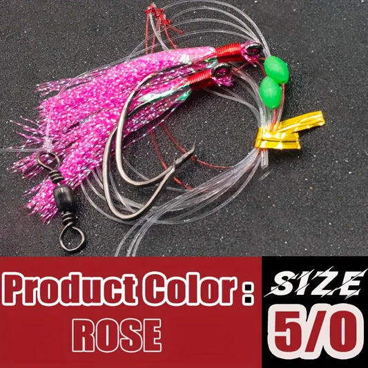 5/0 Pink Flasher rig